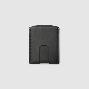 Anson Calder Card Holder Wallet french calfskin leather with cash slot _black