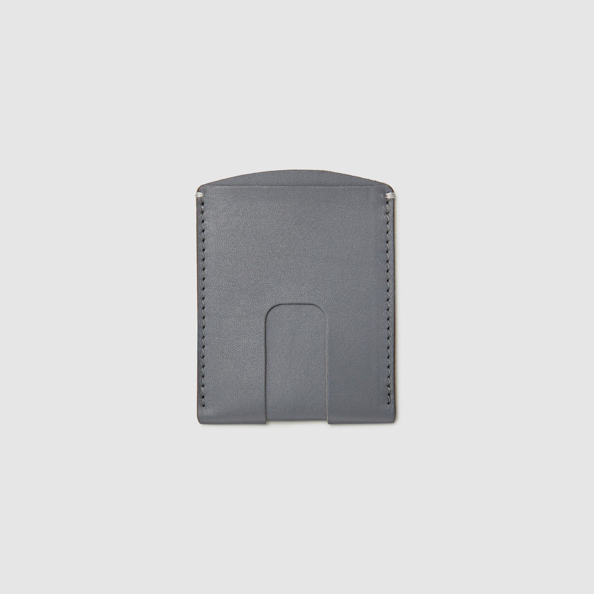 Anson Calder Card Holder Wallet french calfskin leather _steel-grey