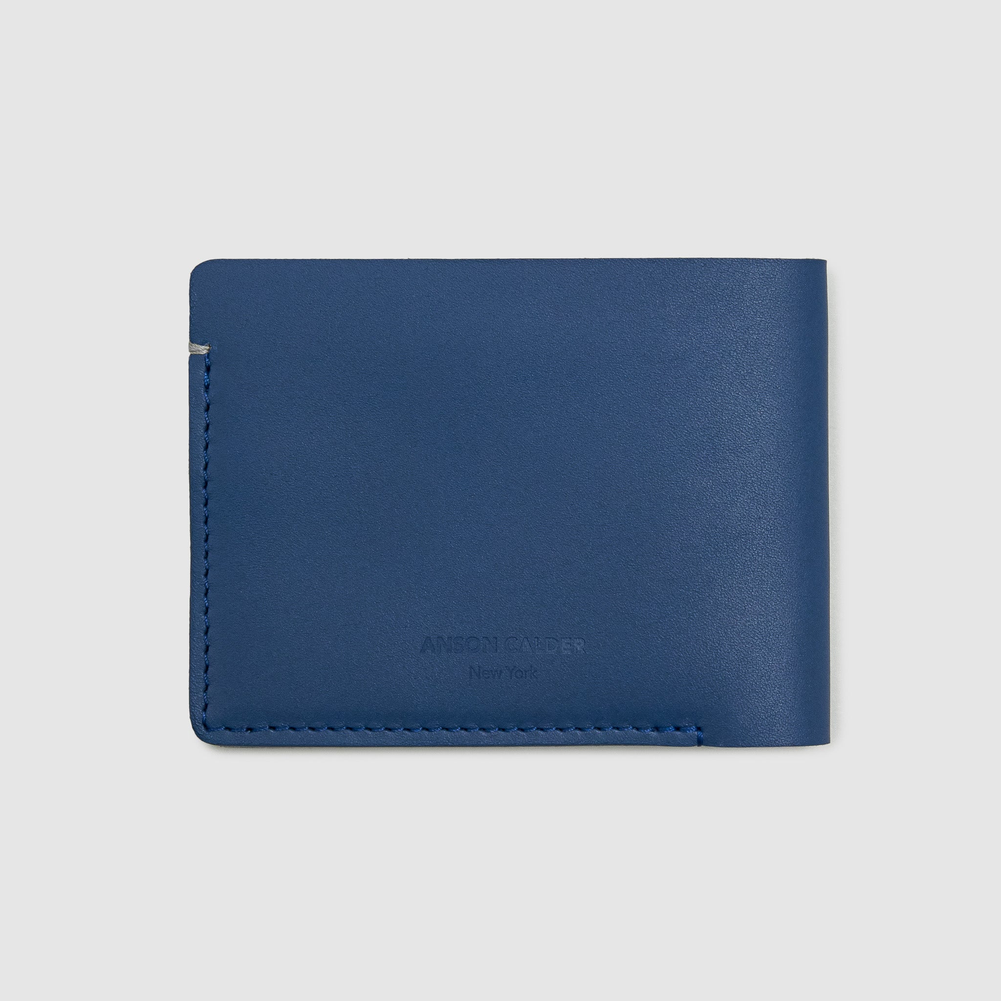 Anson Calder Billfold Wallet French Calfskin Leather _cobalt