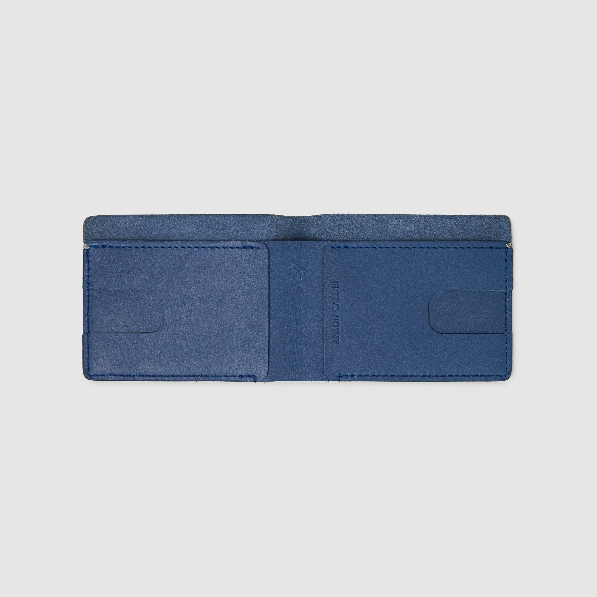 Anson Calder Billfold Wallet French Calfskin Leather _cobalt