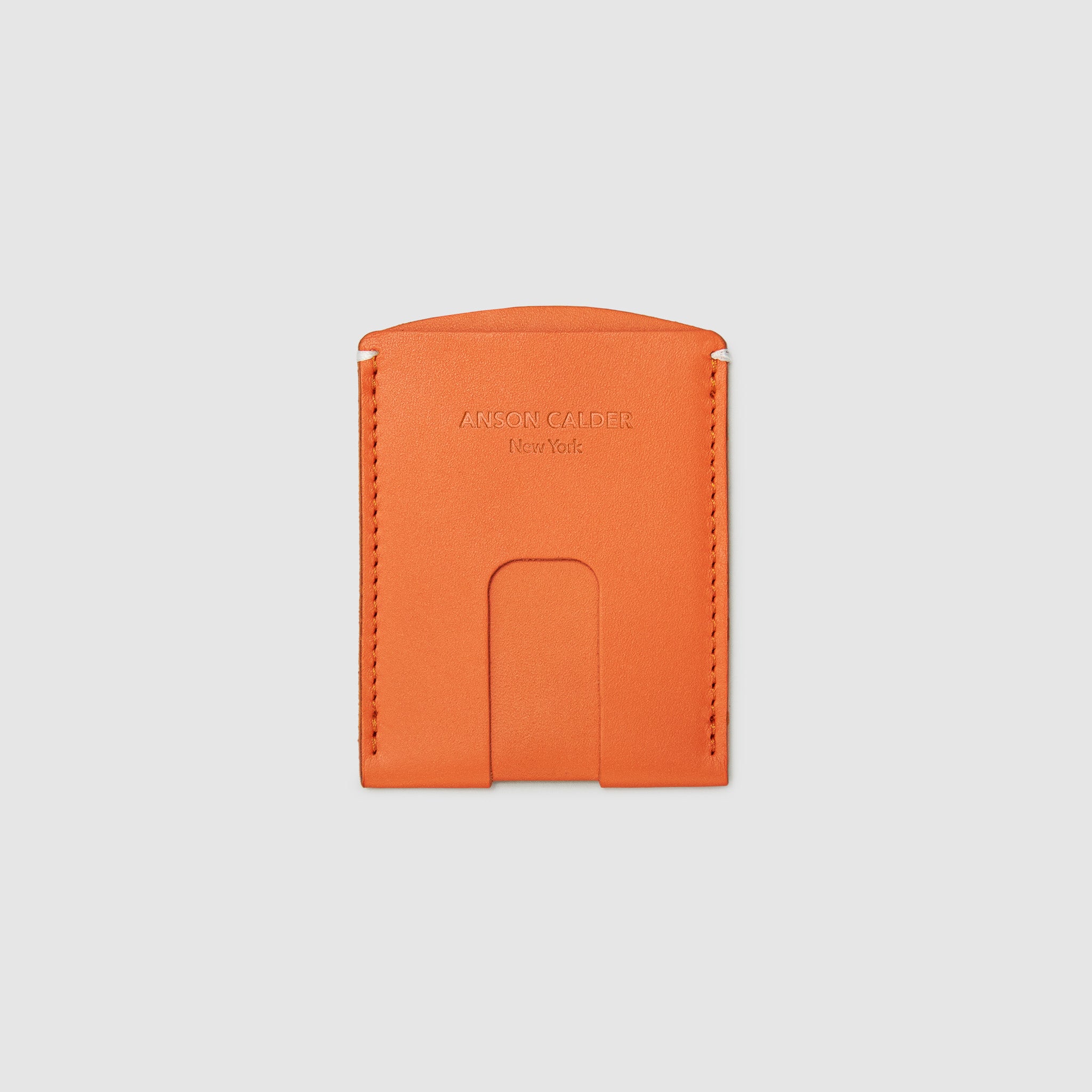 Anson Calder Card Holder Wallet french calfskin leather _fshd-orange
