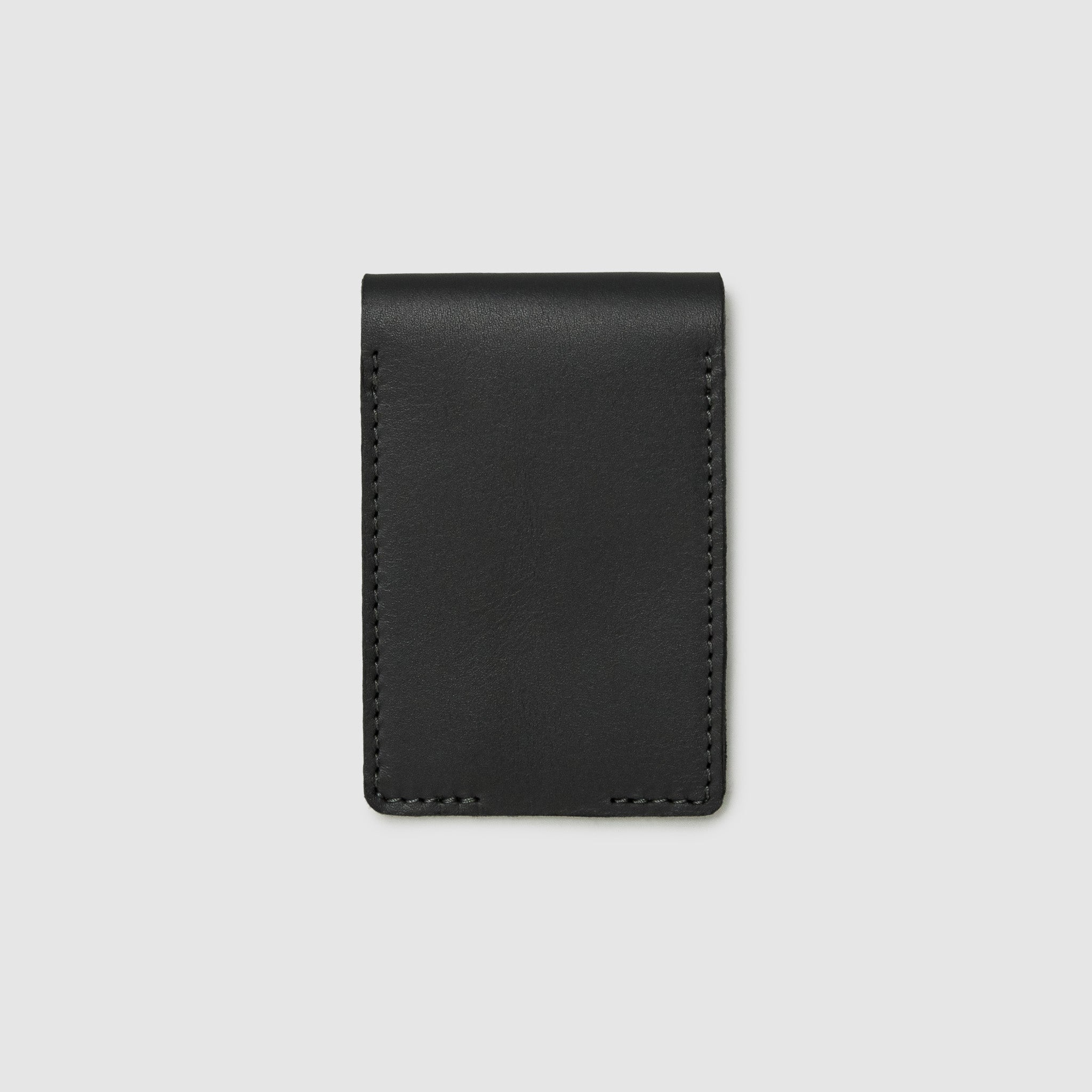Anson Calder bifold or business card Wallet RFID french calfskin leather _black