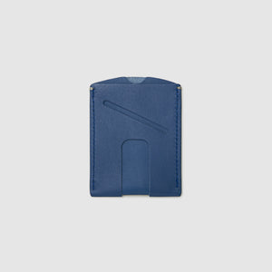 Anson Calder Card Holder Wallet french calfskin leather with cash slot _cobalt