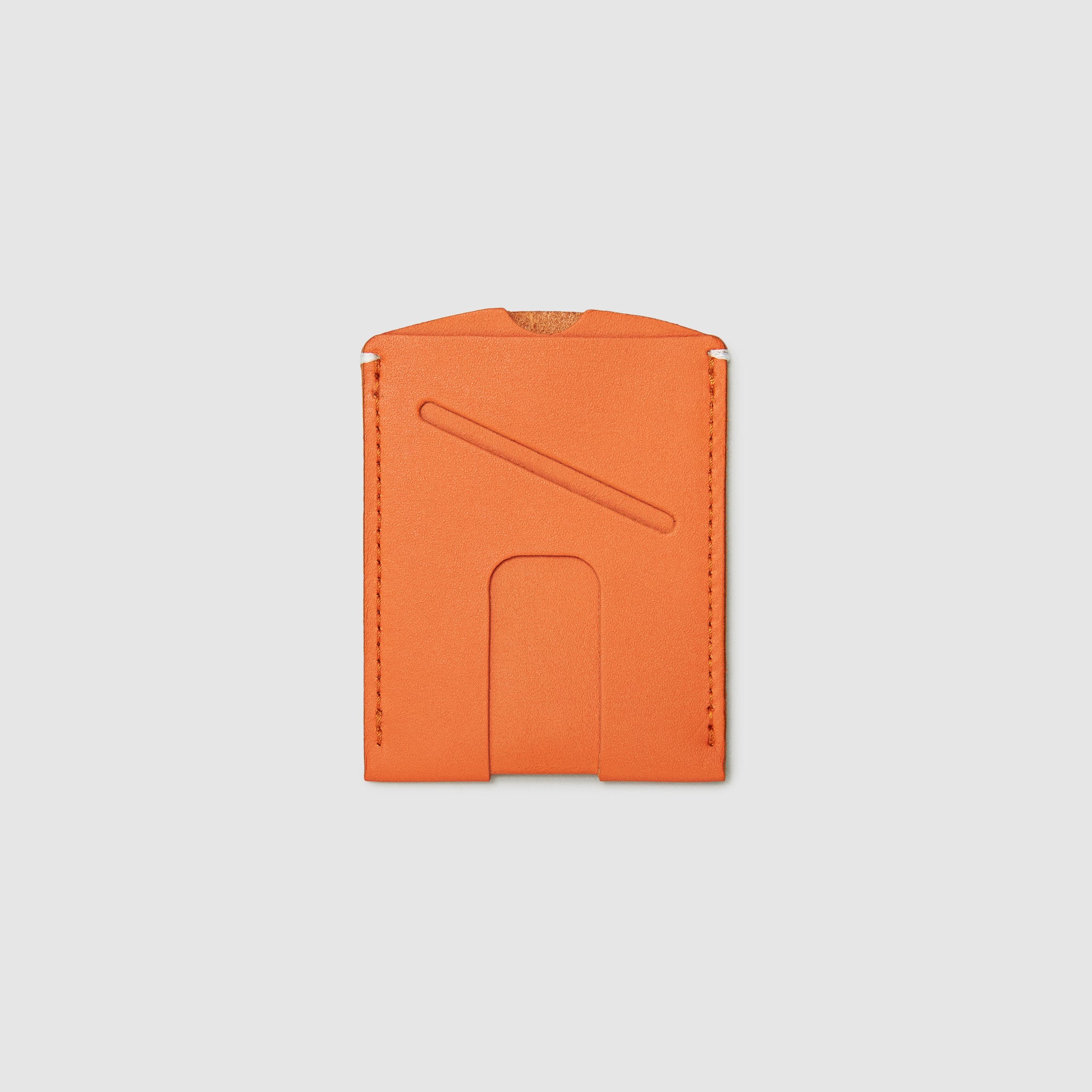 Anson Calder Card Holder Wallet french calfskin leather with cash slot _fshd-orange