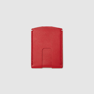 Anson Calder Card Holder Wallet french calfskin leather with cash slot _red