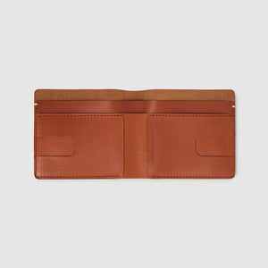 Anson Calder International Billfold Wallet RFID french calfskin leather _cognac