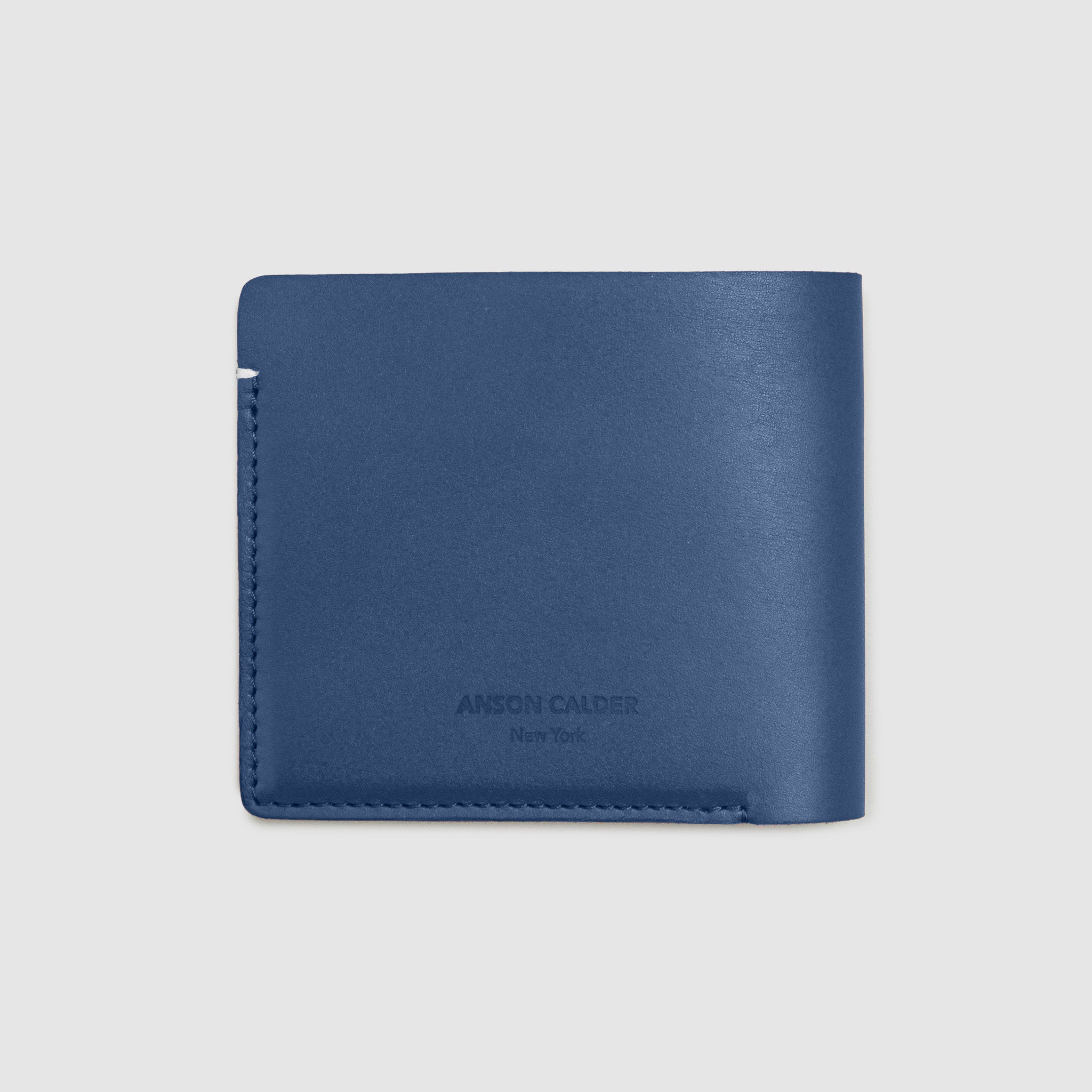 Anson Calder International Billfold Wallet RFID french calfskin leather _cobalt