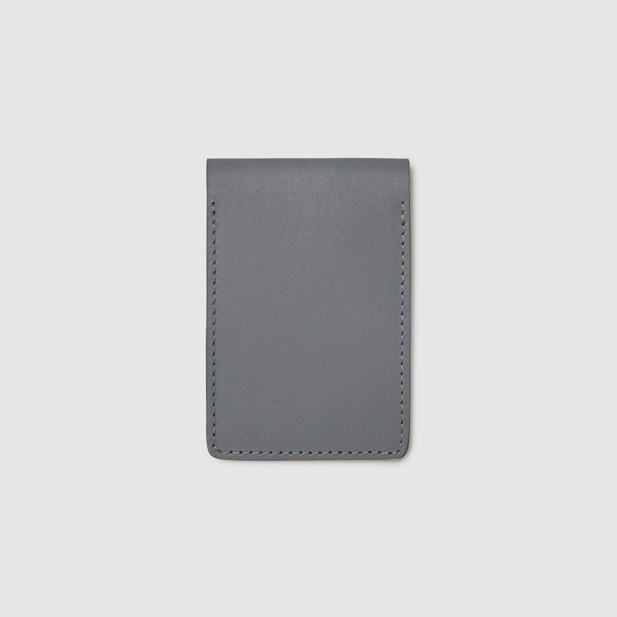 Anson Calder bifold Wallet with coin pocket RFID french calfskin leather _steel-grey