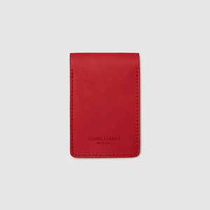 Anson Calder bifold Wallet with coin pocket RFID french calfskin leather _red