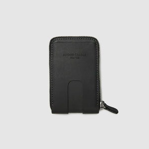 Anson Calder zip-around Wallet with zipper and pockets RFID french calfskin leather *selected _black