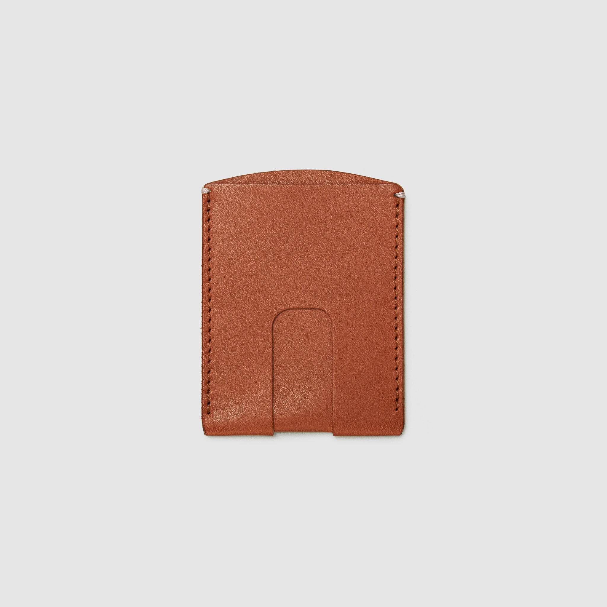 Anson Calder Card Holder Wallet french calfskin leather with cash slot _cognac