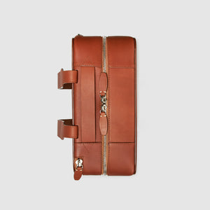 BACKPACK Bags ANSON CALDER French Calfskin leather minimal modern design designer cognac brown _cognac