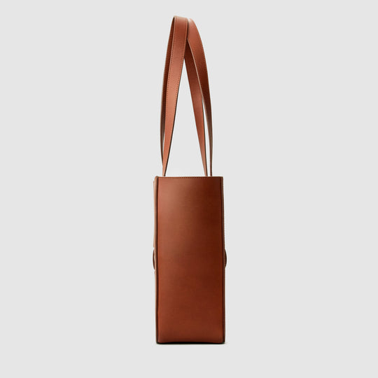 anson calder french calfskin leather tote _cognac