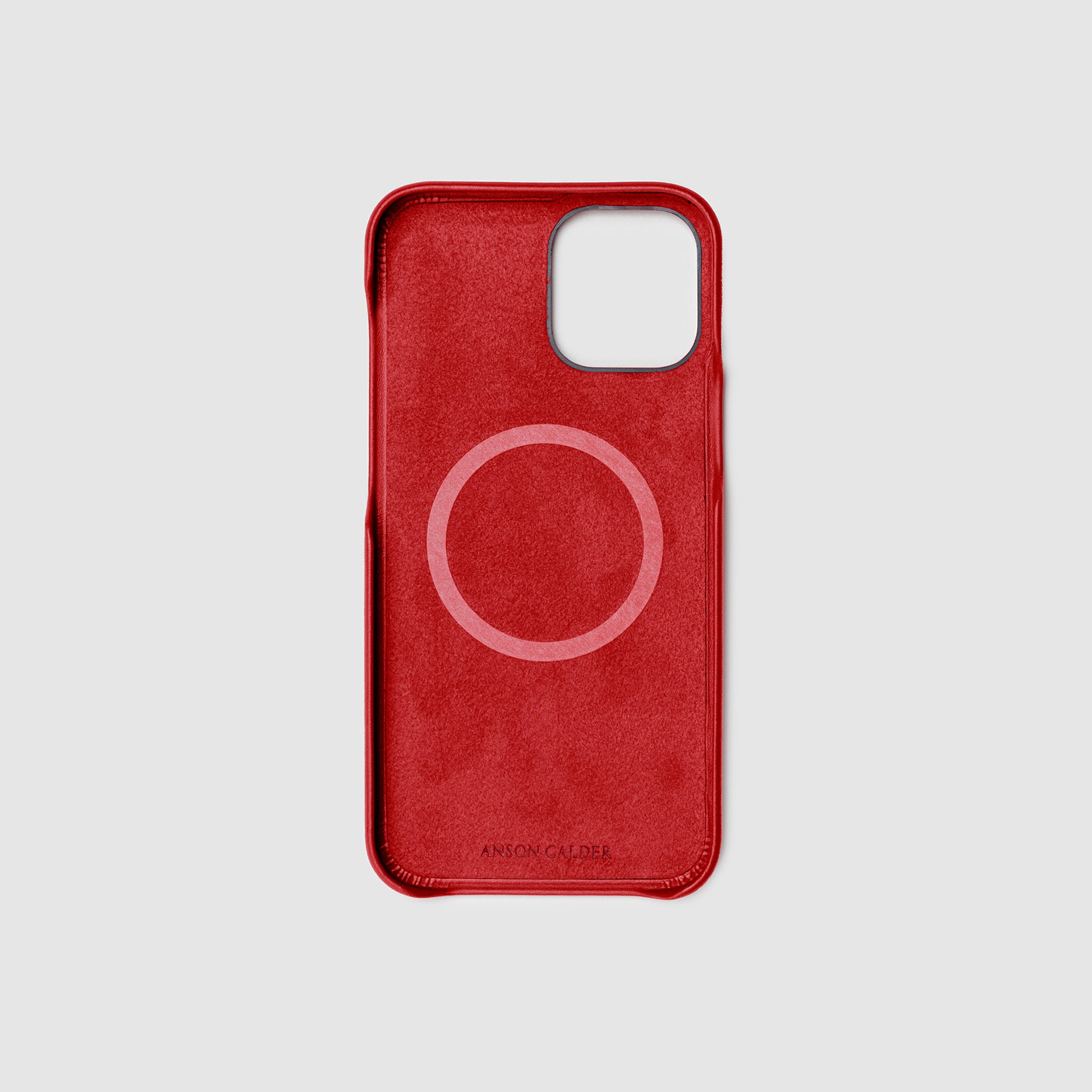 anson calder iphone case french calfskin 12 twelve pro max leather  _red