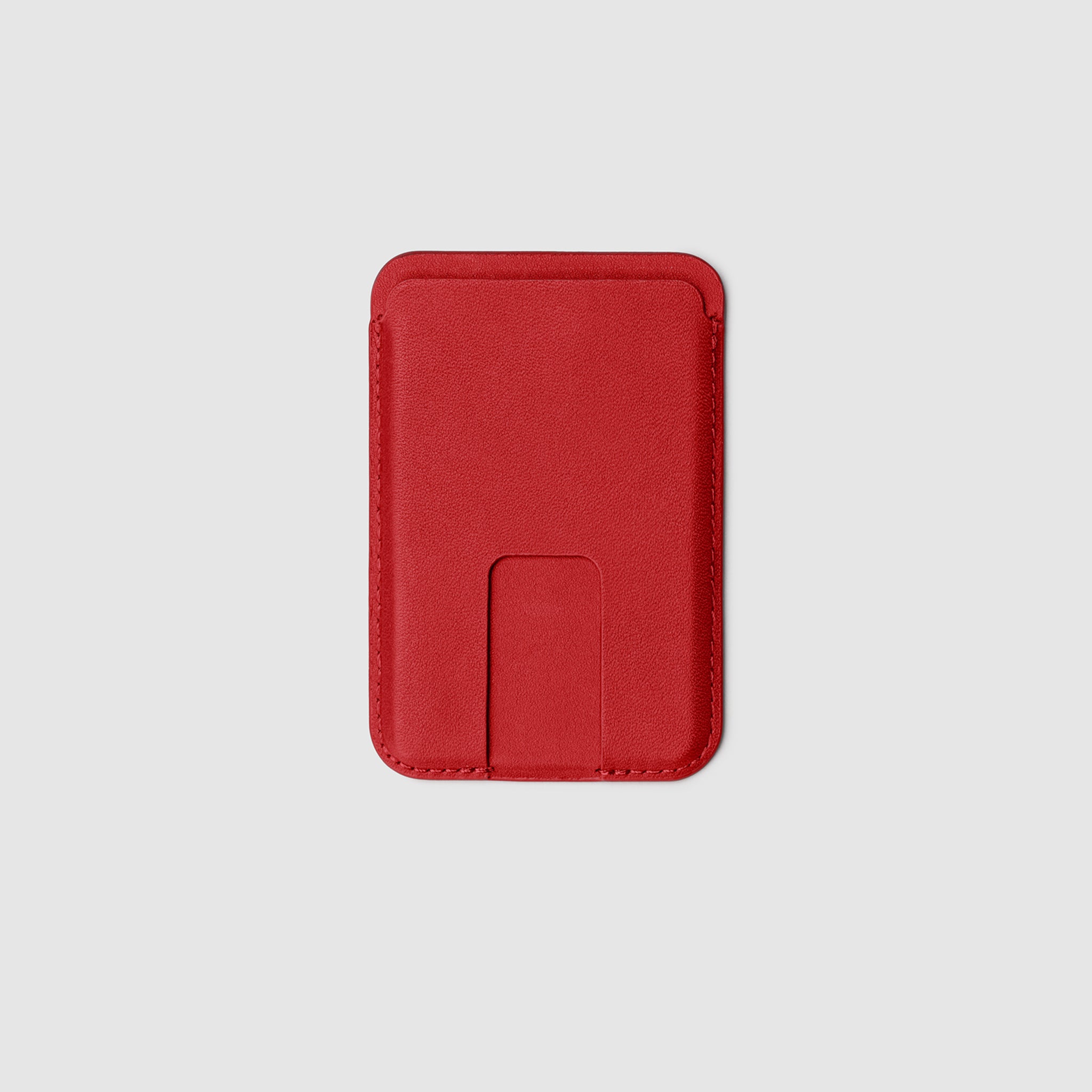 Anson Calder iPhone 12 Card wallet with magsafe french calfskin red _red