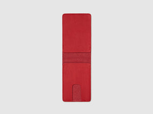 Anson Calder bifold Wallet with coin pocket RFID french calfskin leather _red