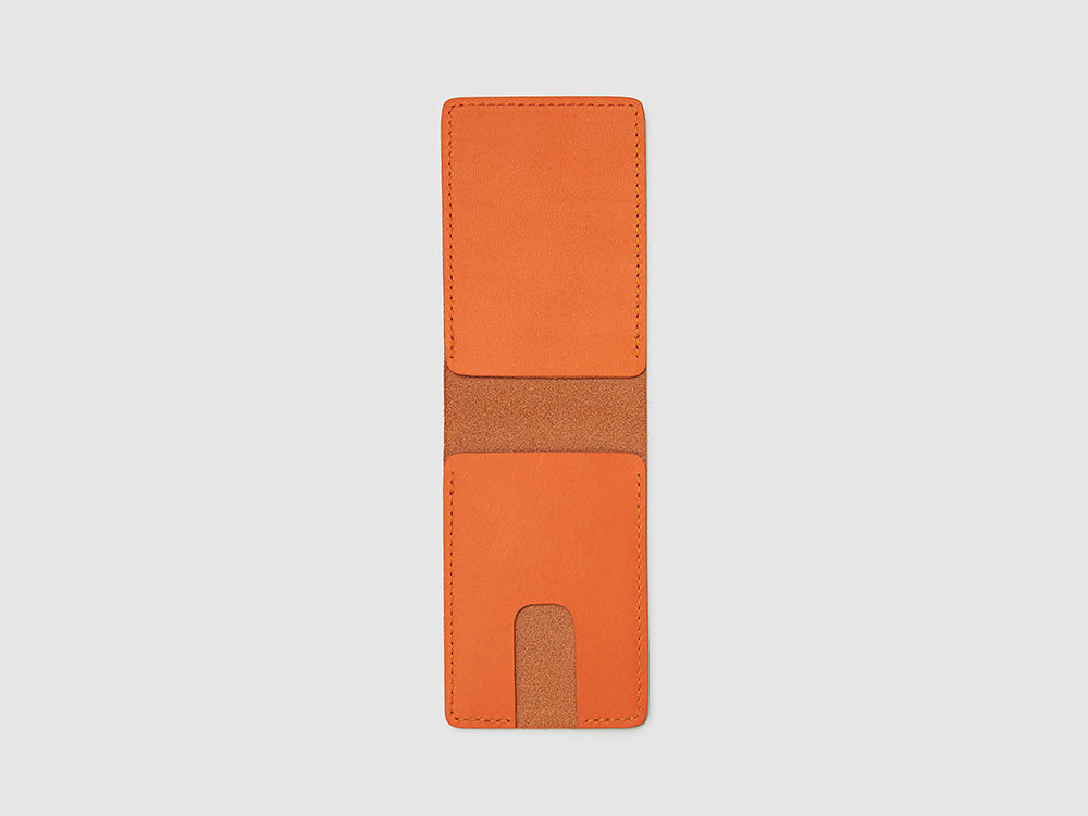 Anson Calder bifold Wallet with coin pocket RFID french calfskin leather _fshd-orange