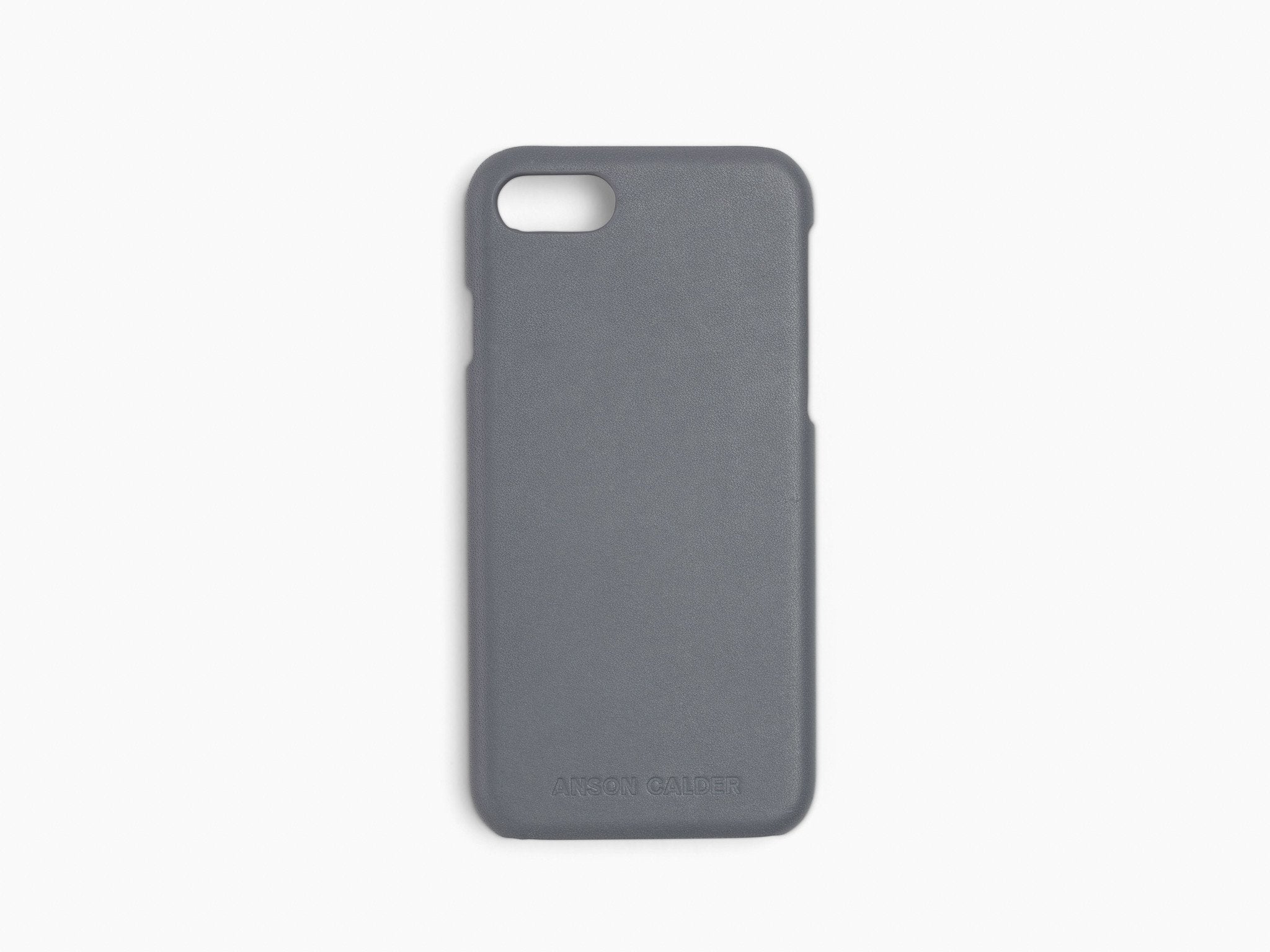 CALFSKIN iPHONE CASE CASES ANSON CALDER iPhone 6 / 6S !iphone8  _Steel-Grey
