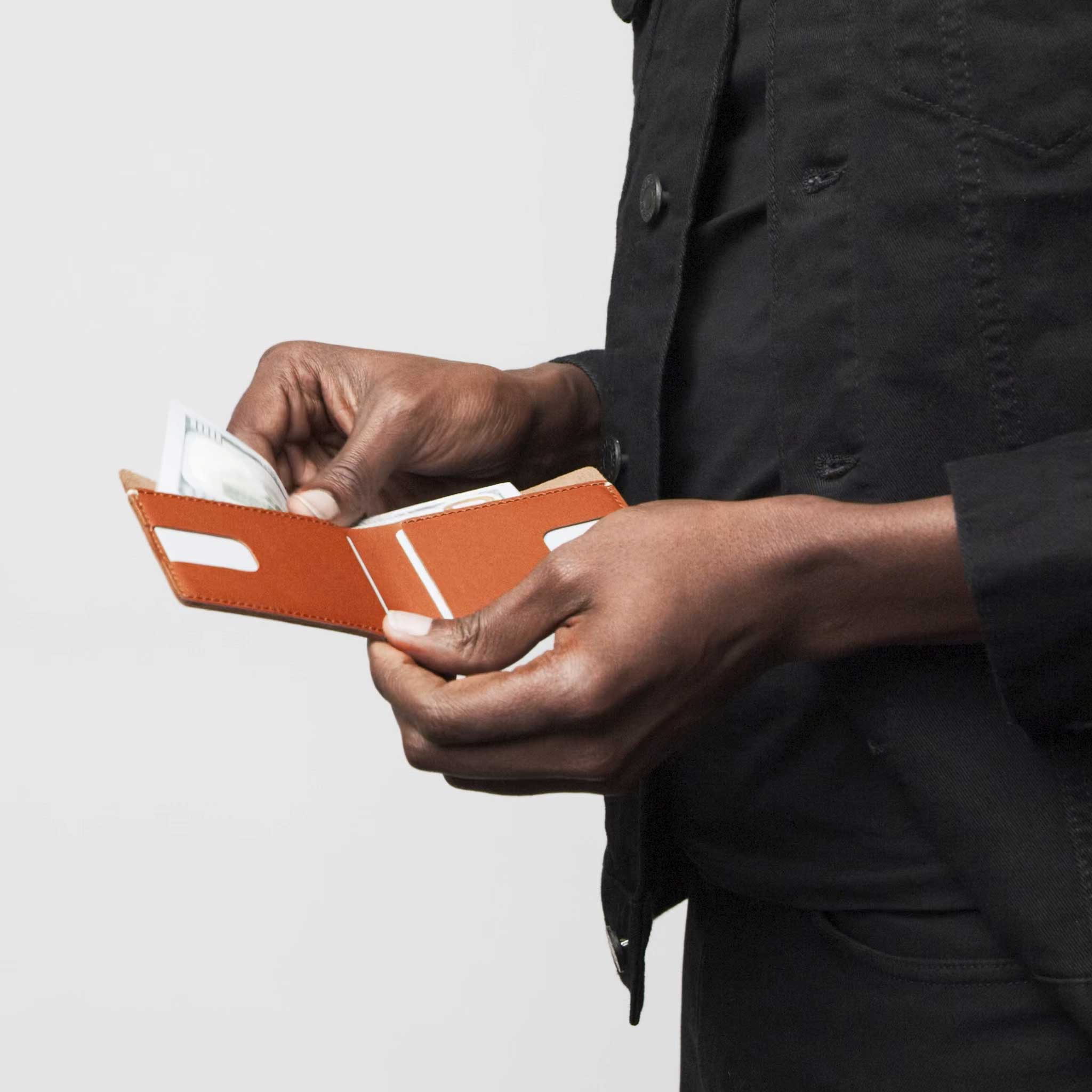 anson calder billfold wallet french calfskin leather card holder *hover _fshd-orange