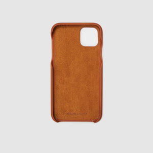 anson calder iphone case french calfskin 11 eleven pro max leather !iphone11pro-iphone11promax  _cognac