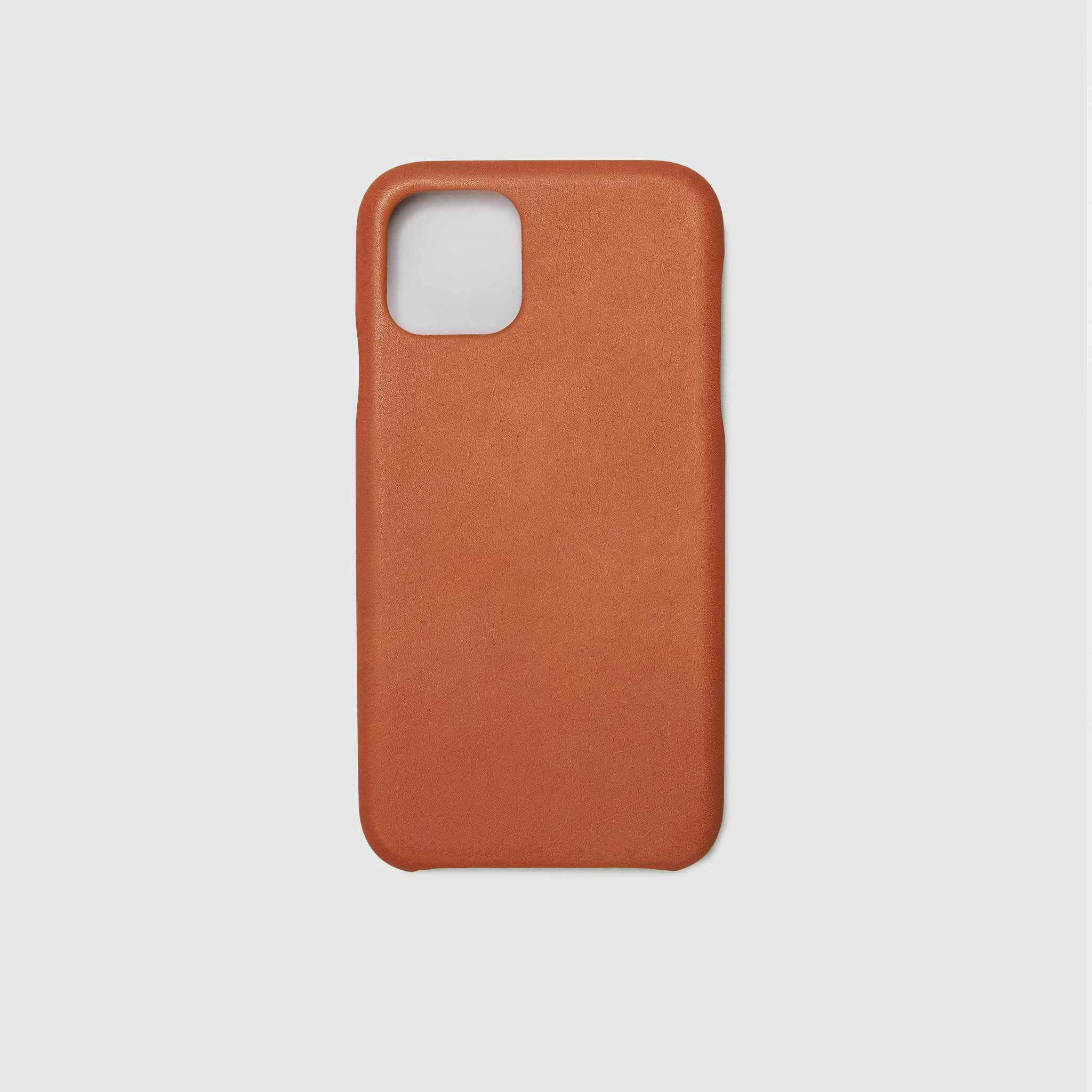 anson calder iphone case french calfskin 11 eleven pro max leather !iphone11pro-iphone11promax _cognac